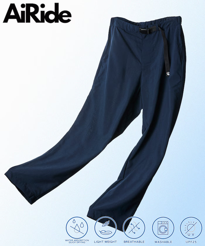 AiRide/AiRide Wide Silhouette Packable Climbing Pants/Quick-Dry/UV Cut 【Limited Edition】 - Navy