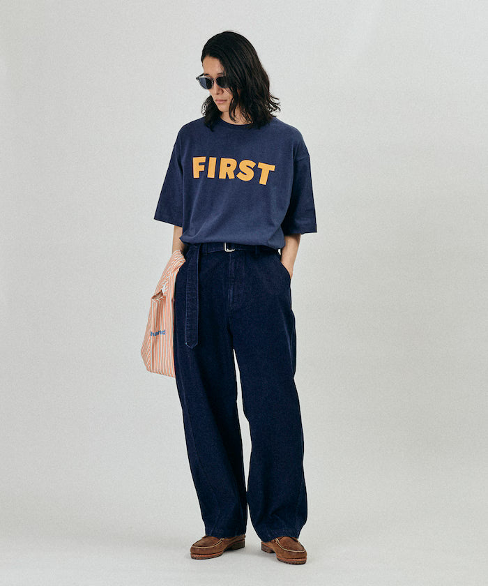 BELTED WIDE DENIM