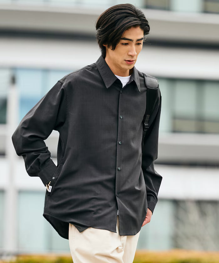 AiRide/Air Ride Relax Fit Regular Collar L/S Shirt/Pocketable/Quick Dry/UV Cut 【Limited Edition】