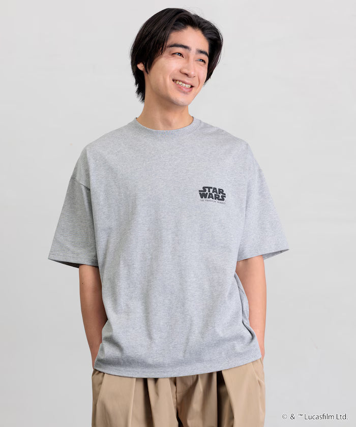 STAR WARS EPISODE 1/Star Wars Exclusive Big Silhouette Back Print Crew Neck T-shirt 【Limited Edition】
