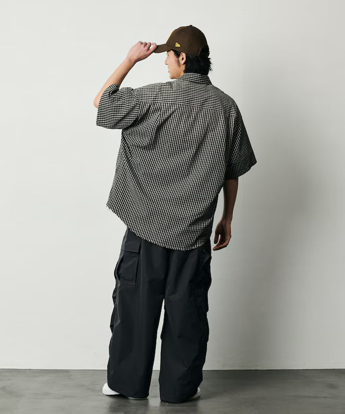Quick Dry Fabric Wide Silhouette Poly Ripstop Cargo Pants/UV Cut/Quick Dry 【Limited Release】