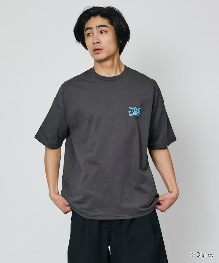Limited Edition DISNEY Mickey Mouse Monochrome Back Print Crew Neck T-Shirt