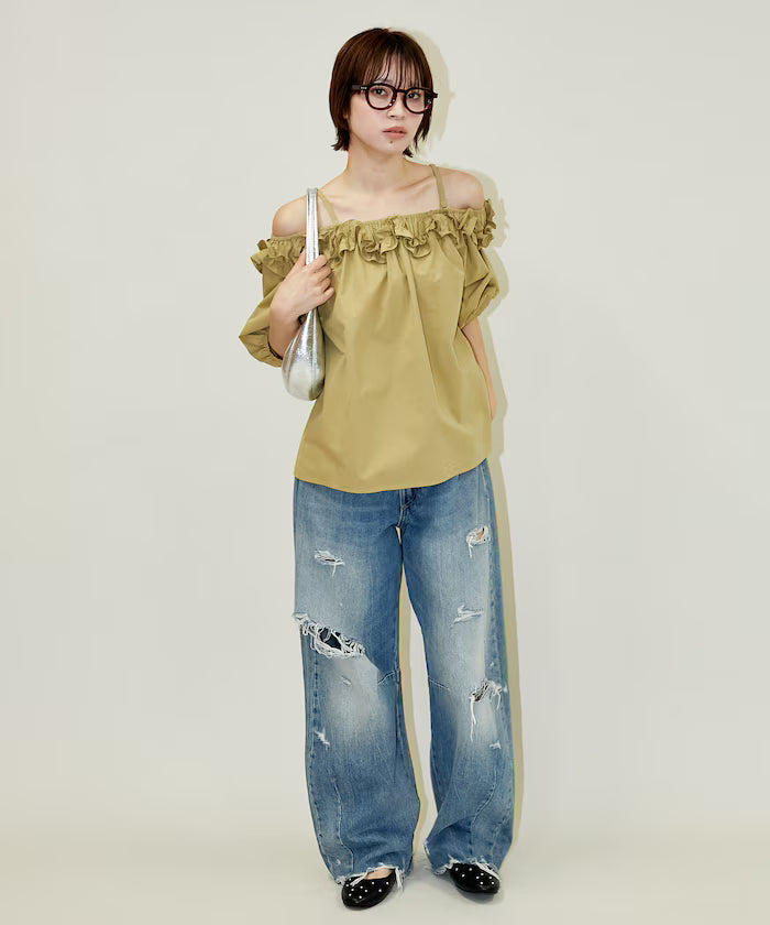 Frill Off-Shoulder Blouse Limited Edition