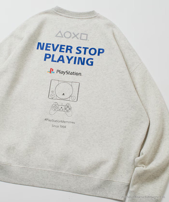 Big Silhouette Logo Back Print Crew Neck Sweat / PlayStation 【Limited Edition】
