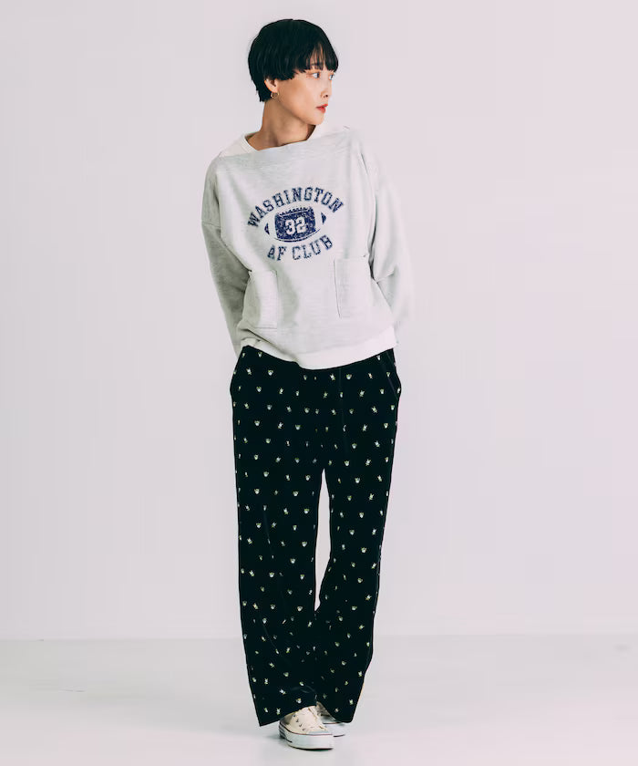 Boat Neck Short Sweatshirt