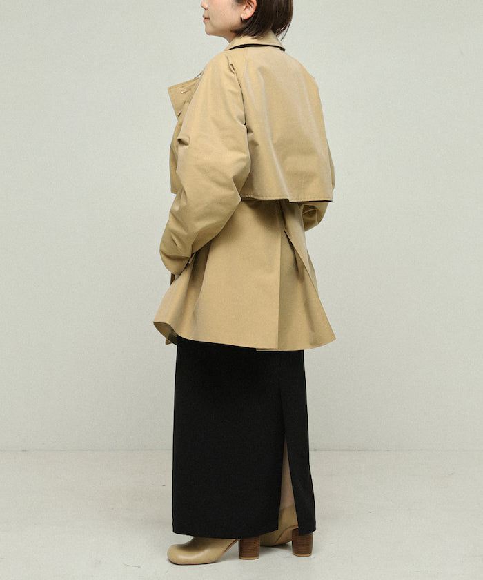 Mid-length T/C Chambray Trench Coat