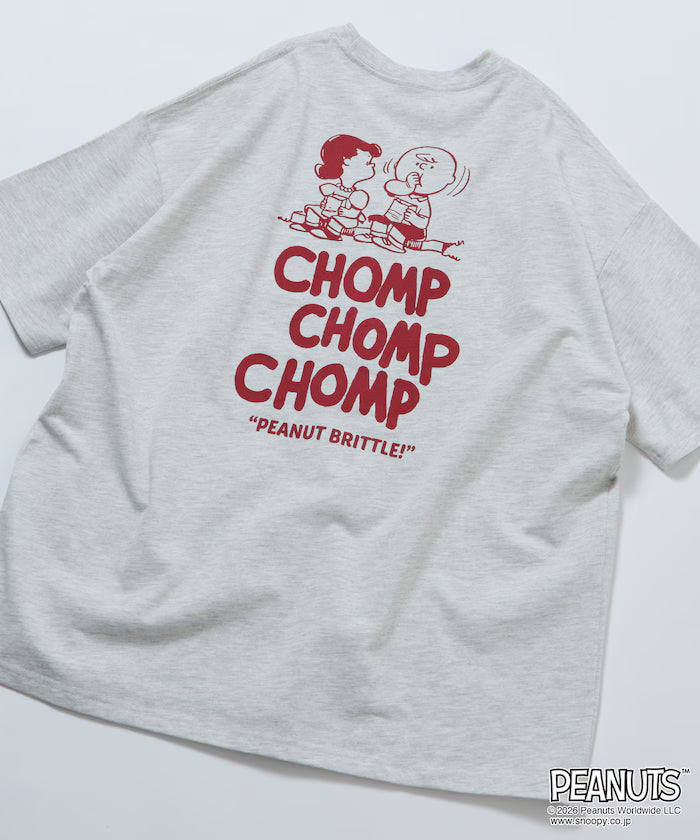 PEANUTS/Peanuts Limited Edition Big Silhouette Back Print Crew Neck T-Shirt/CHOMP 【Limited Edition】