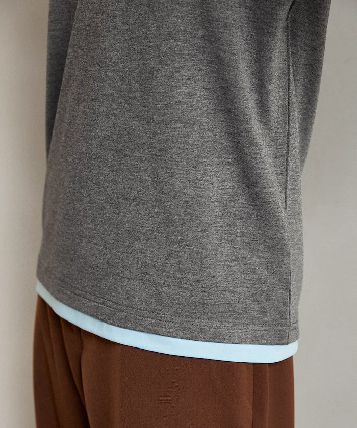 Henry Neck Layered Long Sleeve T Limited Edition
