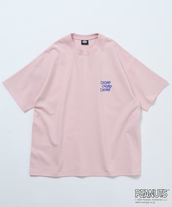 PEANUTS/Peanuts Limited Edition Big Silhouette Back Print Crew Neck T-Shirt/CHOMP 【Limited Edition】