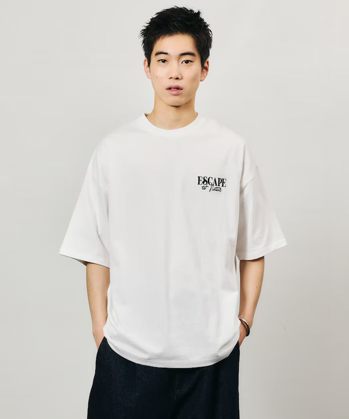 Limited Edition Relaxed Fit Back Print Crew Neck T-Shirt FOREST BATHING MAN TEE