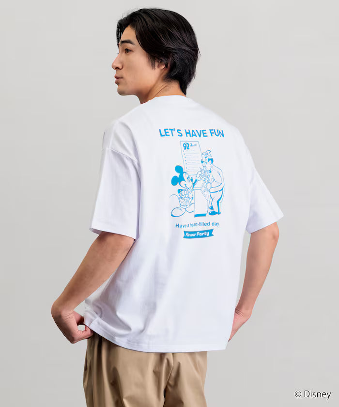 DISNEY Mickey Mouse Exclusive Big Silhouette Back Print T-Shirt / HAVE FUN 【Limited Edition】