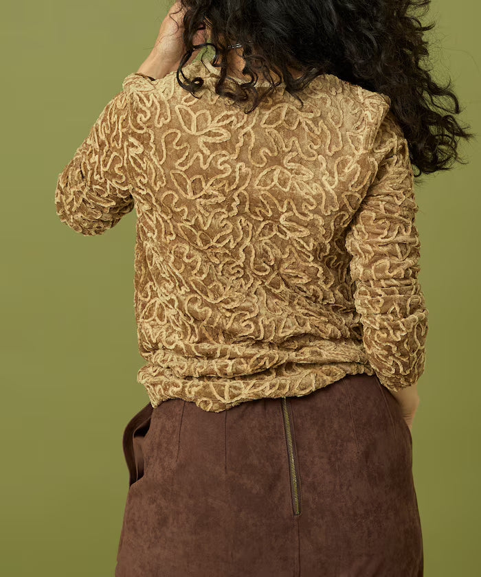 Mesh Velour Top