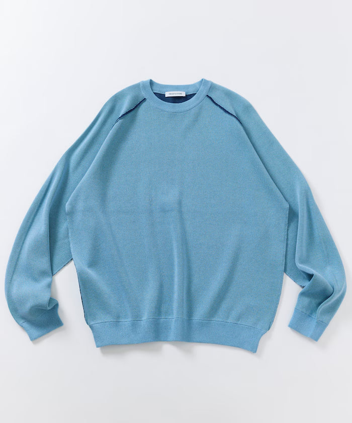 Cool Touch W Face Color Block Crew Neck Knit