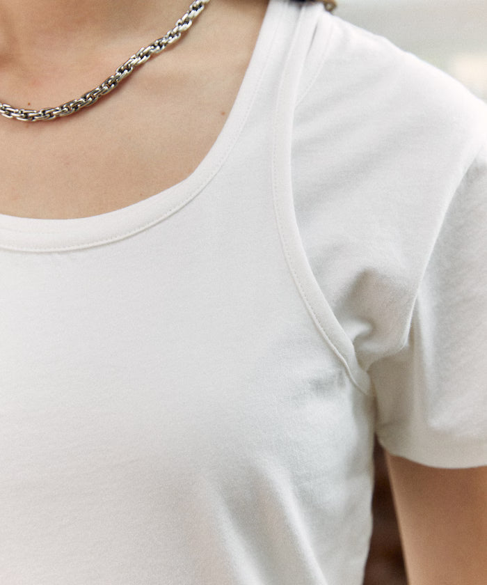 <Set Item> Tank Top Layered T-Shirt Limited Edition