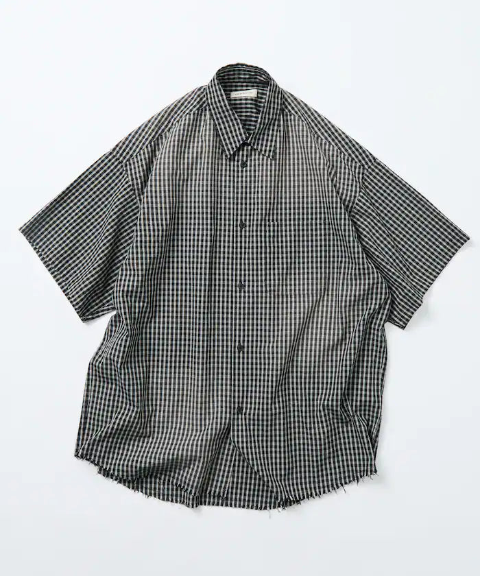 Big Silhouette Damage Processing Regular Color S/S Shirt/Check/Stripe/Fade Processing [Limited Edition]