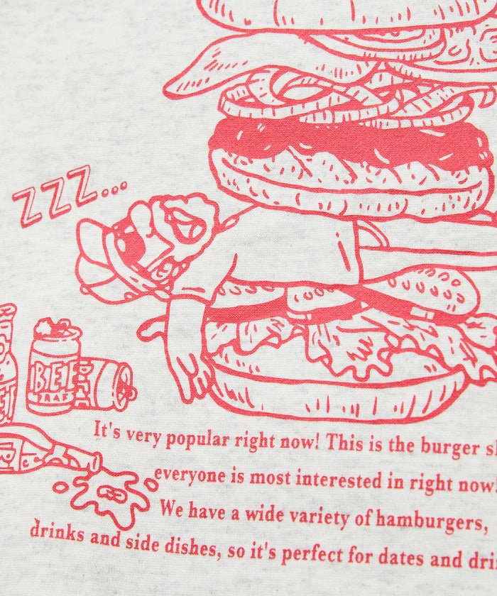 Big Silhouette Back Print Crew Neck Sweat / Uncle Burger [Limited Edition]