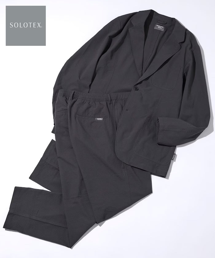 SOLOTEX Sheer Seersucker 2B Jacket Setup - Charcoal Gray