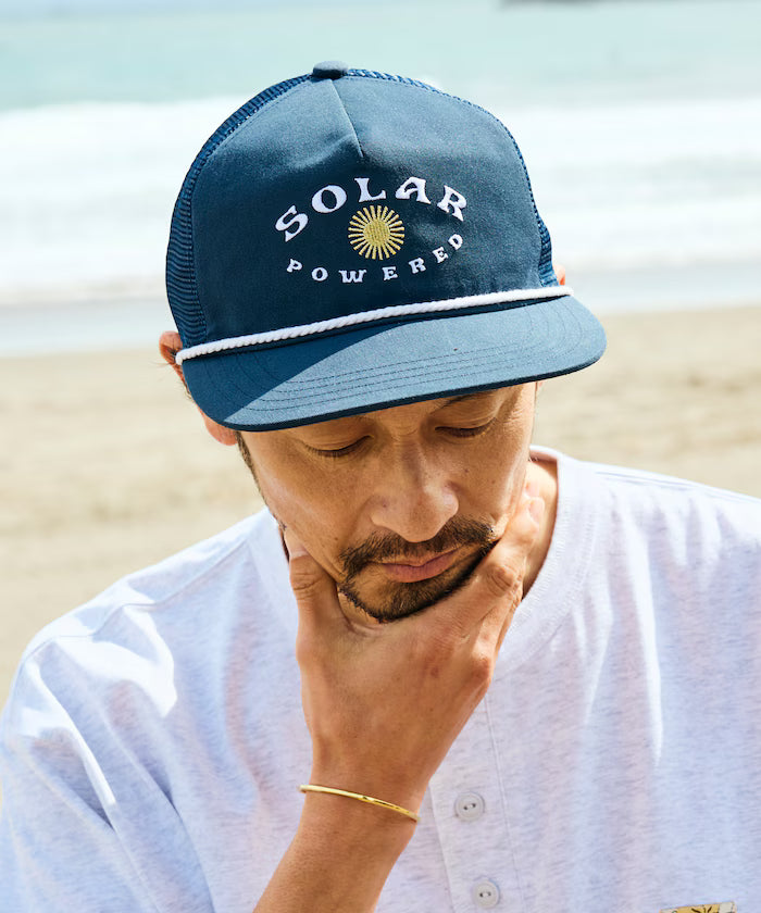 FREAK'S STORE for BEACH & FES Vintage-like Trucker Mesh Cap - SOLAR NVY