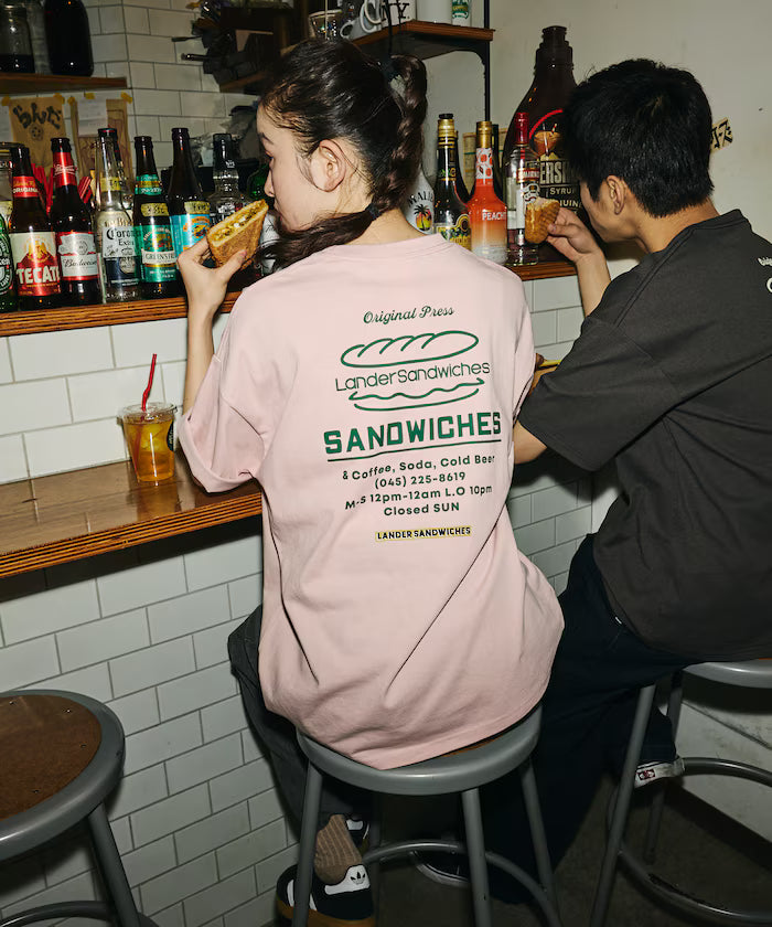 LANDER SANDWICHES×FREAK'S STORE/Lander Limited Edition Big Silhouette Back Print Crew Neck T-Shirt 【Limited Release】