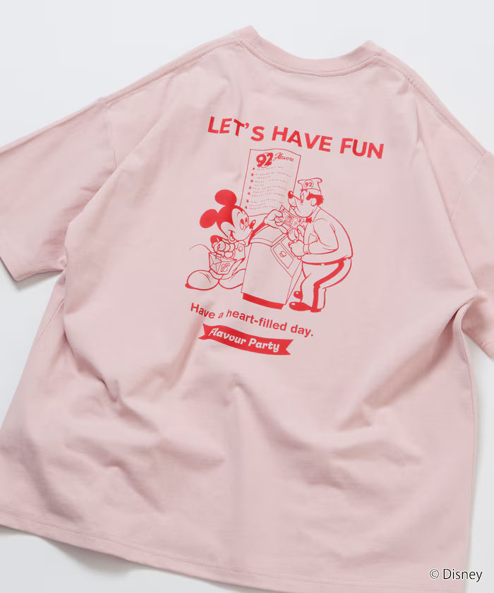 DISNEY Mickey Mouse Exclusive Big Silhouette Back Print T-Shirt / HAVE FUN 【Limited Edition】