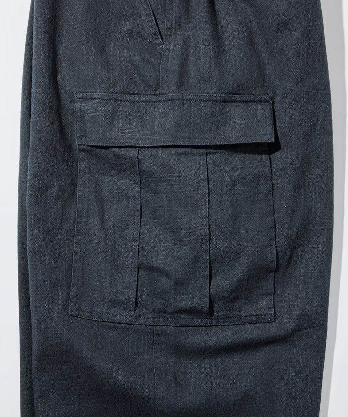 LINEN COTTON EASY CARGO PANTS 【Compatible with Set-Up】