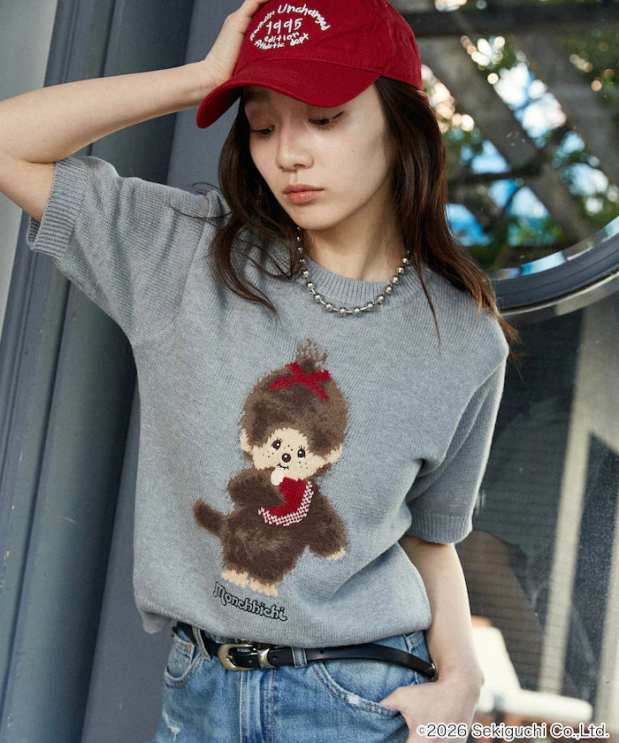 Monchhichi Feather Jacquard Summer Knit Limited Edition