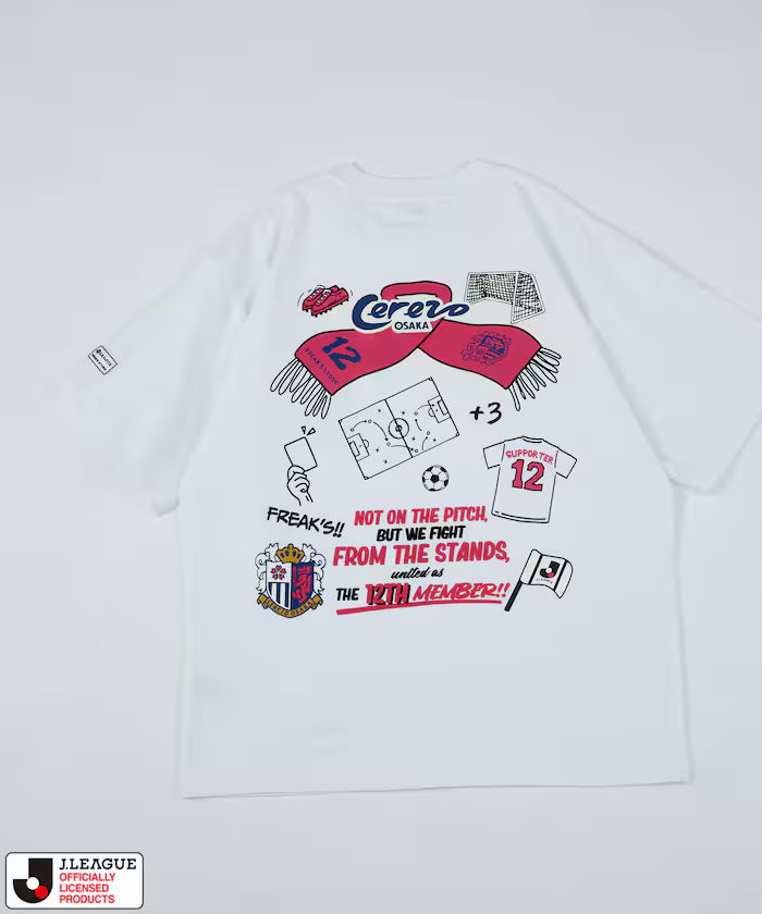 [May 15, 12:00 on sale] J.LEAGUE × FREAK'S STORE Special Order SUPPORTERS SHORT SLEEVE TEE [Cerezo Osaka]