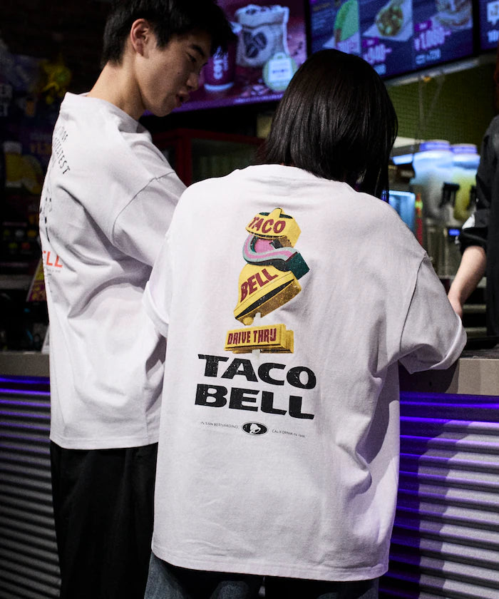 Limited Edition TACOBELL×FREAK'S STORE Exclusive Big Silhouette Back Print Crew Neck T-Shirt