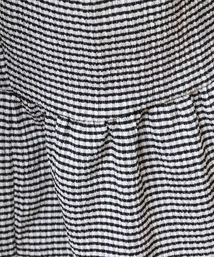 Wide Silhouette Tiered Check Easy Pants [Limited Edition]