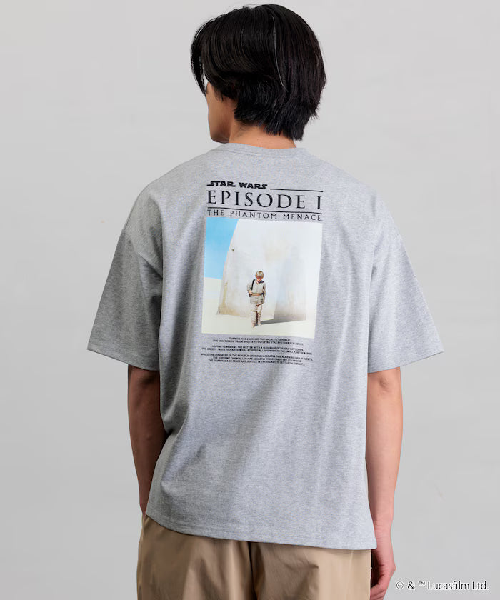 STAR WARS EPISODE 1/Star Wars Exclusive Big Silhouette Back Print Crew Neck T-shirt 【Limited Edition】