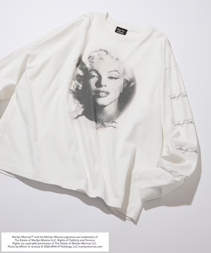 Custom Marilyn Monroe L/S Cut Sew 'Glamour' - White