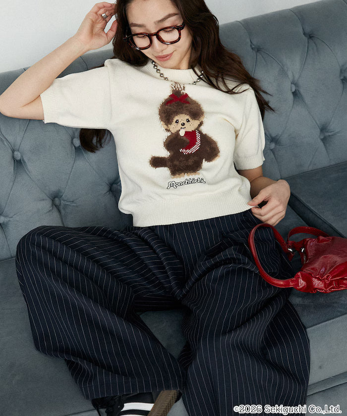 Monchhichi Feather Jacquard Summer Knit Limited Edition