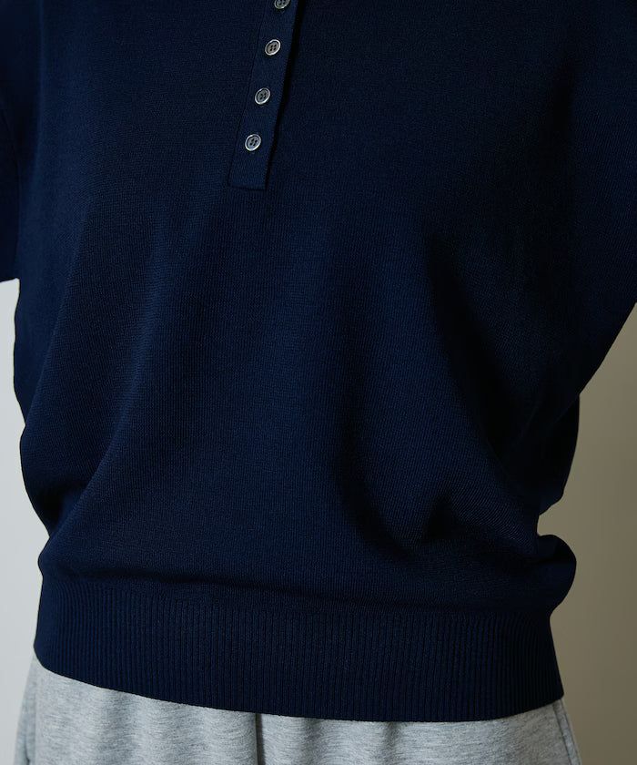 Color Scheme 2-Panel Collar Short Sleeve Knit Polo Shirt Limited Edition