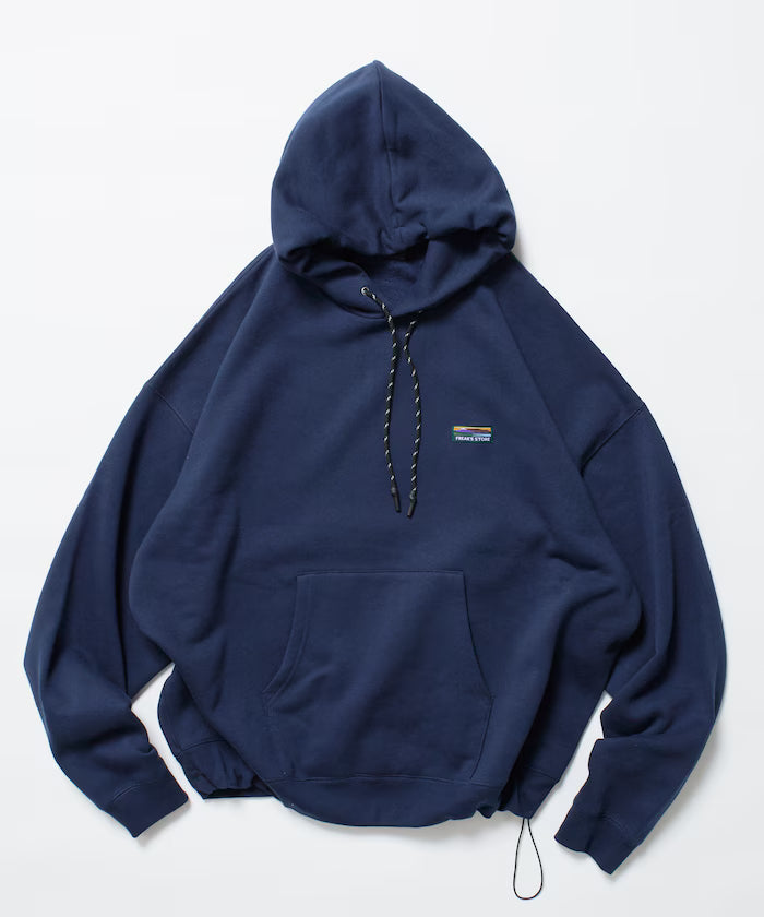 Big silhouette one-point logo pullover hoodie/hem cord/back brushed 【limited edition】