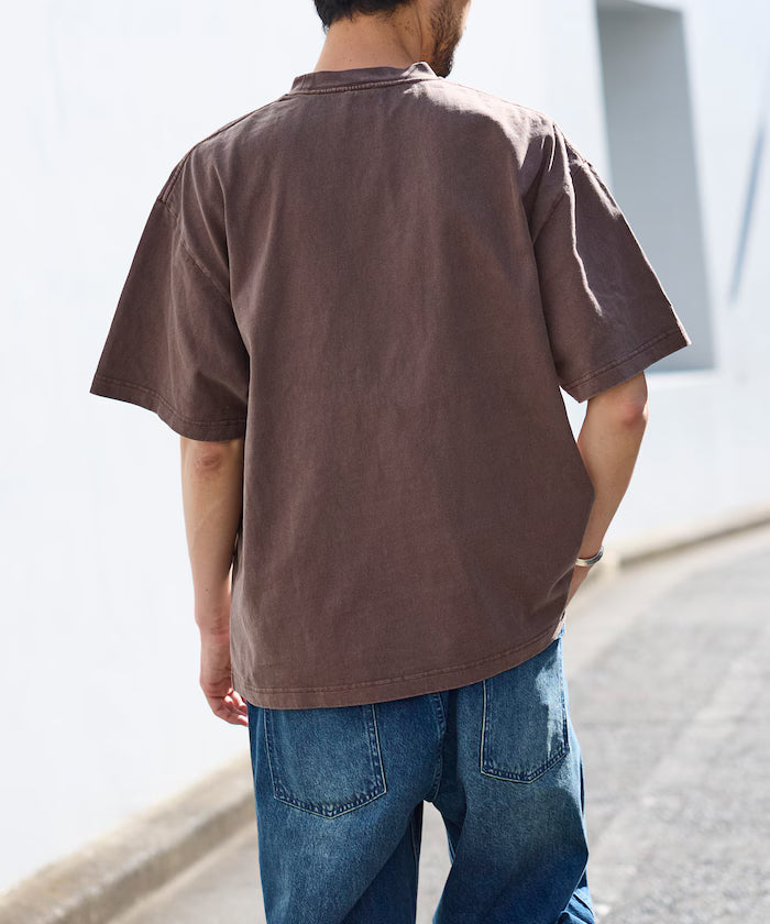 HEAVY WEIGHT/Pigment Dyed Short Sleeve Crew Neck Pocket T-Shirt/10.5 oz