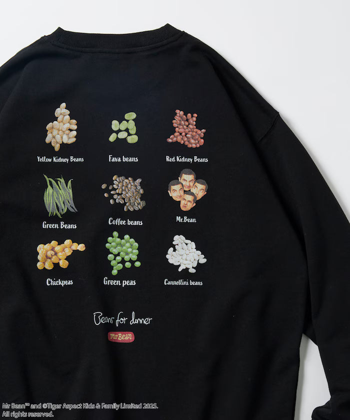 Mr. Bean / Mr. Bean Beans Sweat / Beans Crew Neck Sweat - Black