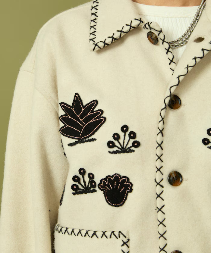 Indian Embroidery Wool Mexican Jacket
