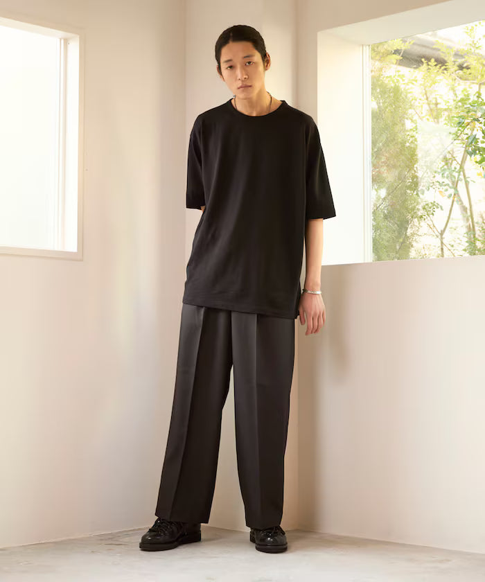 SUPER MERINO WOOL×INKEEP Crew Neck Short Sleeve T-Shirt