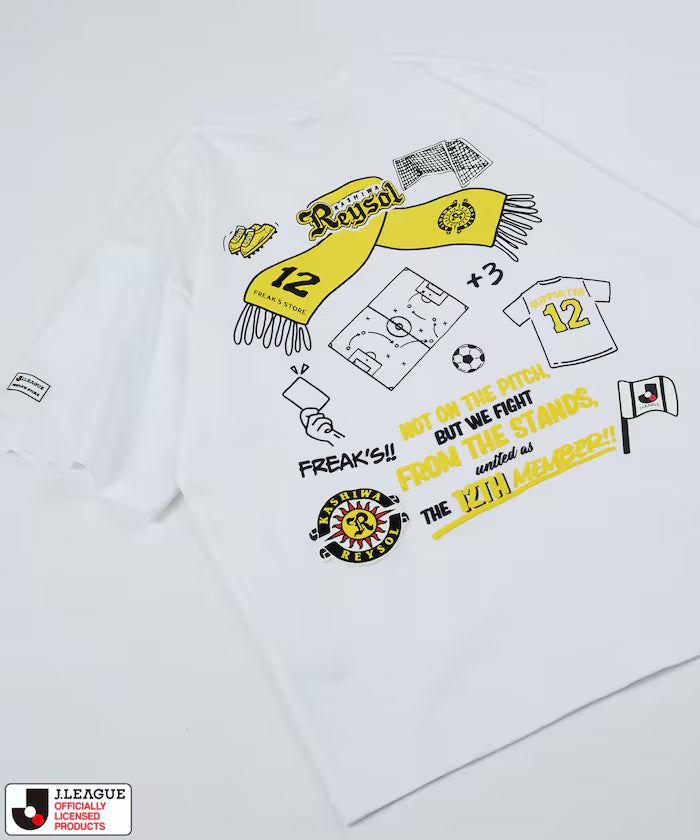 [Sales Start May 15 at 12:00] J.LEAGUE × FREAK'S STORE Exclusive SUPPORTERS SHORT SLEEVE TEE [Kashiwa Reysol] - White