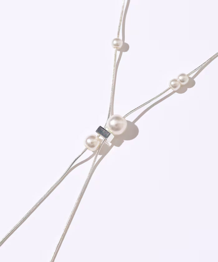 Random Pearl Long Necklace