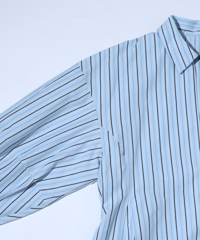 Flare Silhouette Skipper Balloon Sleeve Shirt