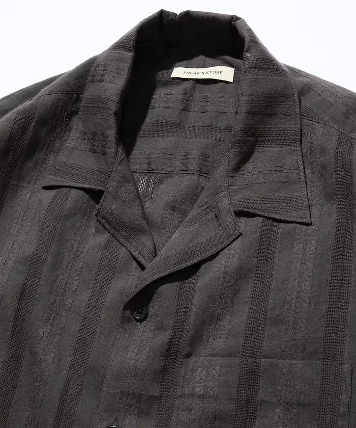 Relaxed Fit Allover Jacquard Open Collar Shirt [Limited Edition]