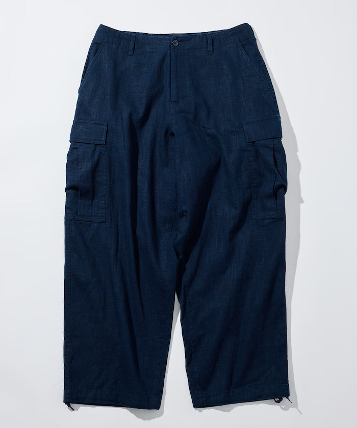 LINEN COTTON EASY CARGO PANTS 【Compatible with Set-Up】