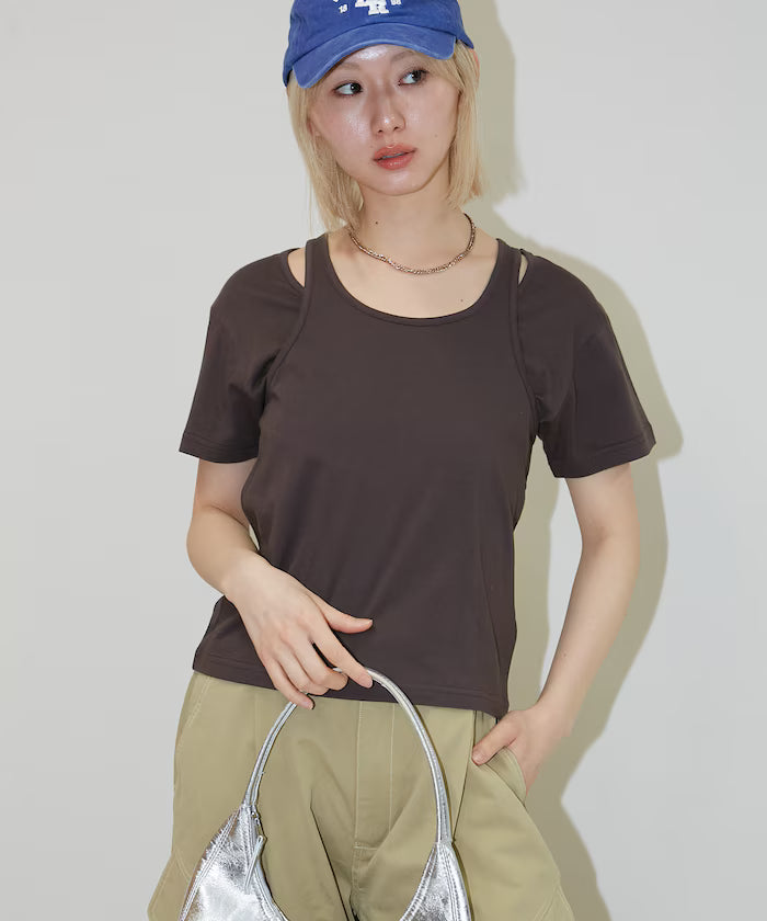 <Set Item> Tank Top Layered T-Shirt Limited Edition