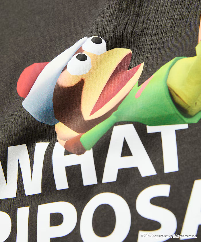 Big Silhouette Crew Neck Print T-shirt/PlayStation Sarugatchi/WHAT IS A PIPOSARU 【Limited Edition】