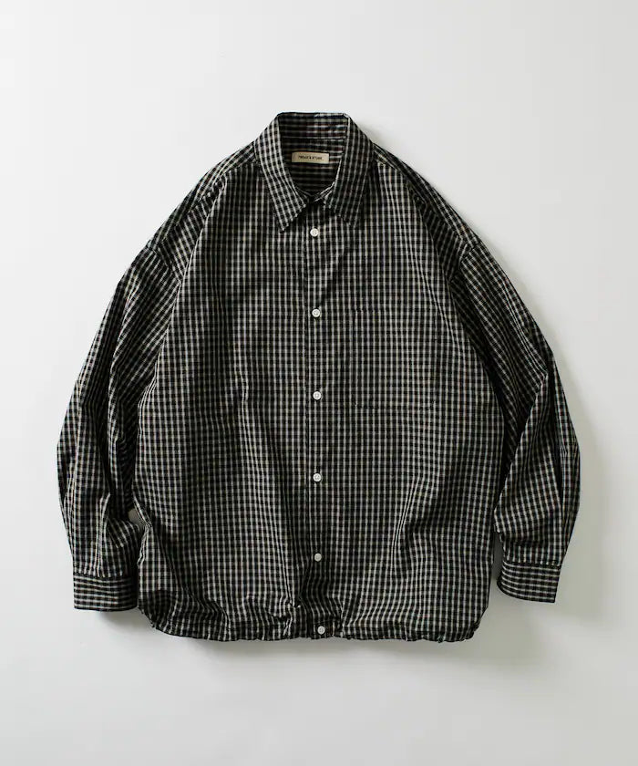 Wide Silhouette Spindle Regular Color Shirt / Hem Code 【Limited Edition】