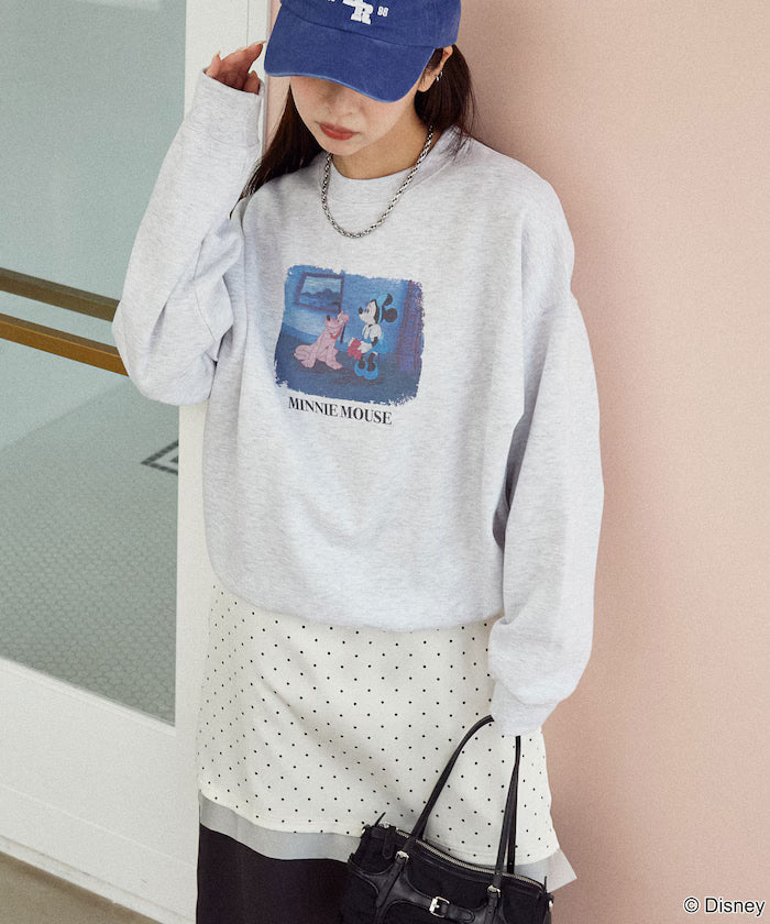 Minnie Mouse/ミニーマウス/Photo Print Crew Neck Sweat Limited Edition