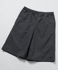 Nylon Sleek Water Length Baggy Shorts - Charcoal Gray