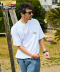 FREAK'S STORE for BEACH & FES Relax Fit One Point Logo Spindle Pocket T-shirt - White