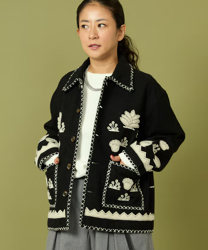 Indian Embroidery Wool Mexican Jacket